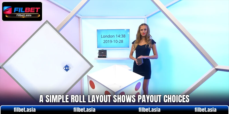 A simple roll layout shows payout choices A simple roll layout shows payout choices