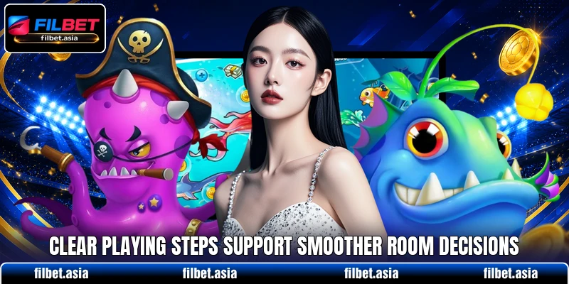 Clear playing steps support smoother room decisions Clear playing steps support smoother room decisions