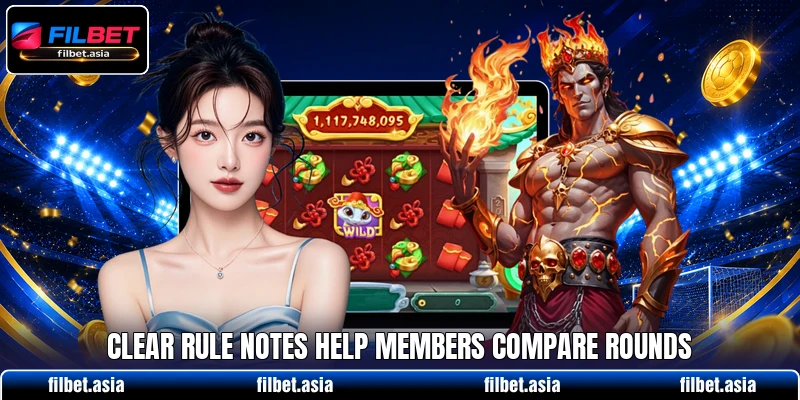 Clear rule notes help members compare rounds Clear rule notes help members compare rounds