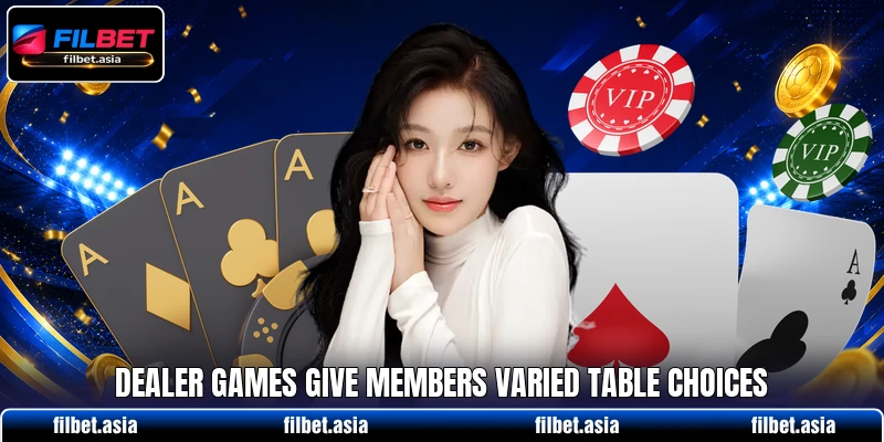 Dealer games give members varied table choices Dealer games give members varied table choices