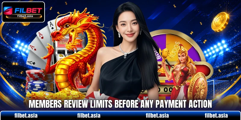 Members review limits before any payment action Members review limits before any payment action