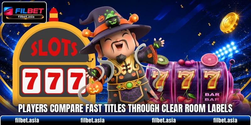 Players compare fast titles through clear room labels Players compare fast titles through clear room labels