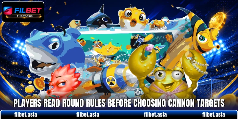 Players read round rules before choosing cannon targets Players read round rules before choosing cannon targets