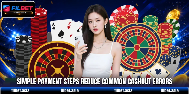 Simple payment steps reduce common cashout errors Simple payment steps reduce common cashout errors