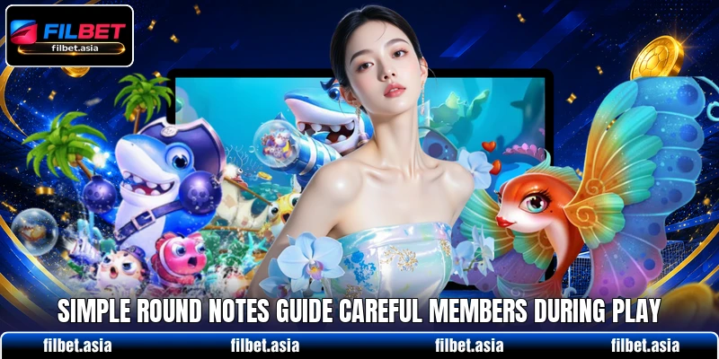 Simple round notes guide careful members during play Simple round notes guide careful members during play